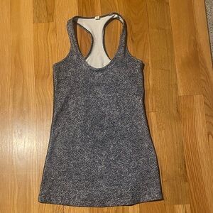 lululemon athletica Black and White (Heathered gray) Racerback Tank Top